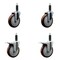 Service Caster 5'' Maroon Poly Swivel 1'' Expanding Stem Caster Set 2 Total Lock Brakes, 4PK SCC-EXTTL20S514-PPUB-MRN-2-S-2-1 - alternate 1